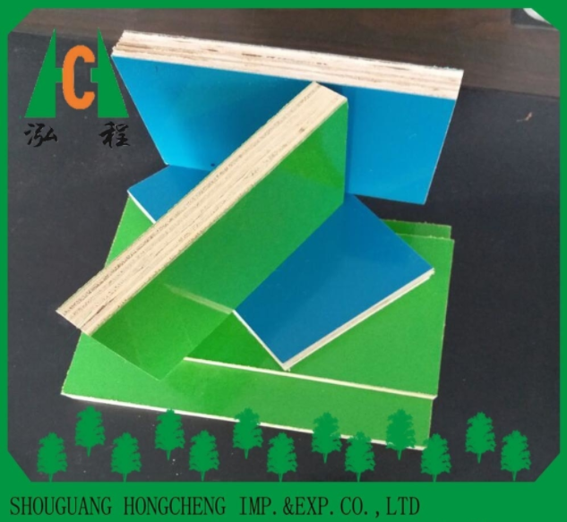 Plastic Film Faced Plywood Board Green Color High Strength